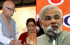 War within BJP: Modis rise irks Advani, Sushma
